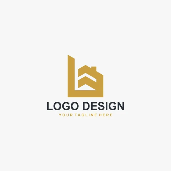Carta Vetor Design Logotipo Home Assine Casa Logotipo Ilustração Design — Vetor de Stock