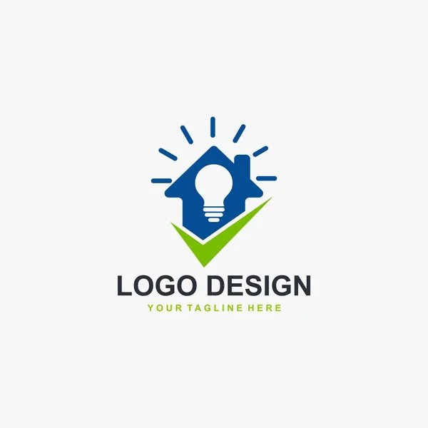 Inicio Solución Logo Diseño Ilustración Inmobiliaria Vector — Archivo Imágenes Vectoriales