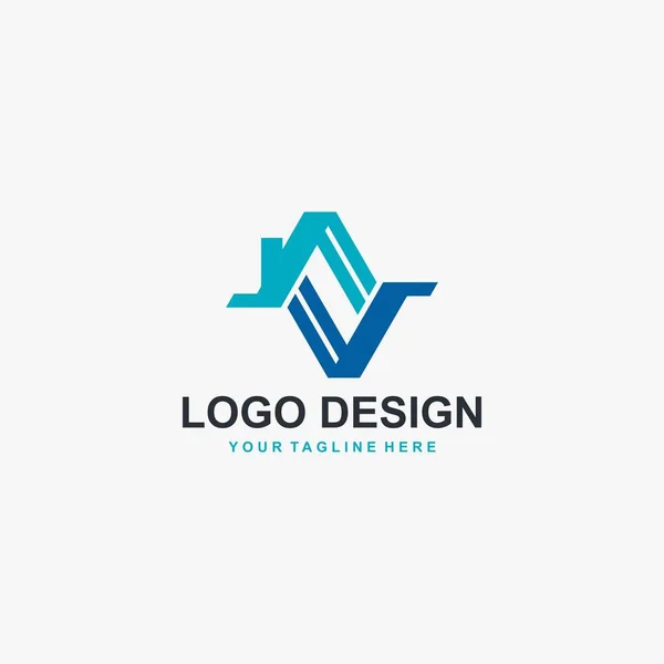 Vetor Design Logotipo Imobiliário Assinar Casa Logotipo Ilustração Design Logotipo — Vetor de Stock