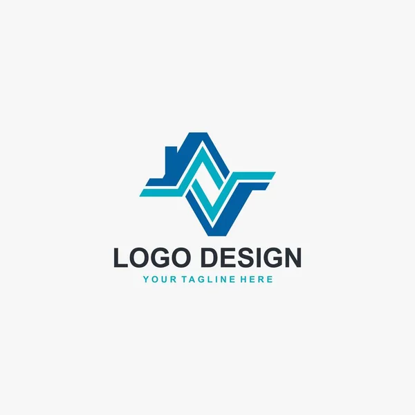 Vetor Design Logotipo Imobiliário Assinar Casa Logotipo Ilustração Design Logotipo — Vetor de Stock