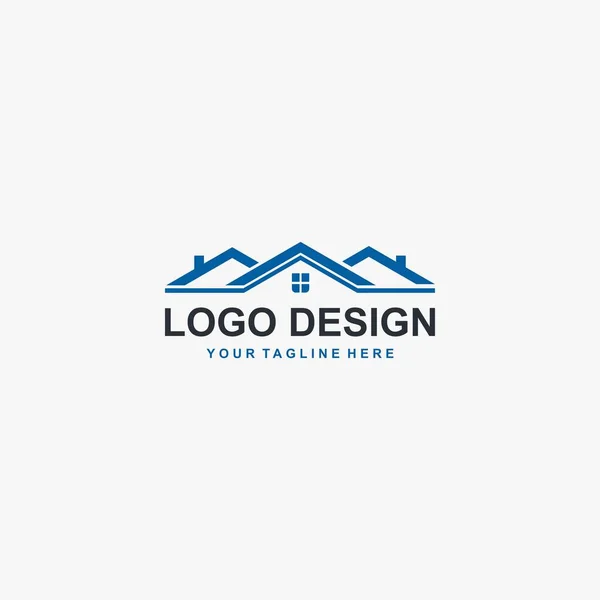 Emlak logosu tasarım vektörü. Logo illüstrasyonunu imzala. Gayrimenkul şirketi için soyut logo tasarımı.