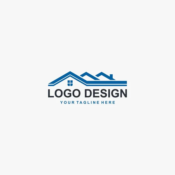 Vector Diseño Logotipo Bienes Raíces Ilustración Del Logotipo Casa Signo — Archivo Imágenes Vectoriales