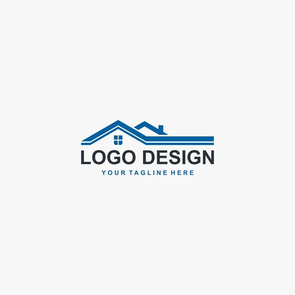 Emlak logosu tasarım vektörü. Logo illüstrasyonunu imzala. Gayrimenkul şirketi için soyut logo tasarımı.