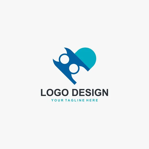 Design Logotipo Amor Romance Ilustração Ícone Abstrato Vector — Vetor de Stock