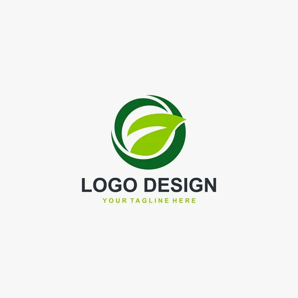 Letter Leaf Icon Design Οικολογία Φυσική Εικονογράφηση Ενέργειας Διάνυσμα — Διανυσματικό Αρχείο