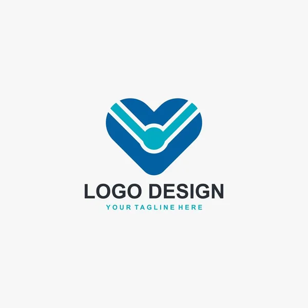 Liefde Logo Design Romantiek Abstract Icoon Illustratie Vector — Stockvector