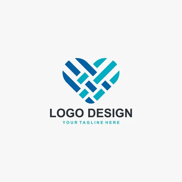 Love Logo Design Romance Abstract Icon Illustration Vector — Stock Vector