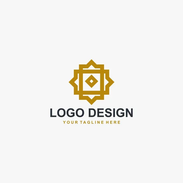 Design Logotipo Ornamento Islâmico Ilustração Vetorial Modelo Árabe — Vetor de Stock