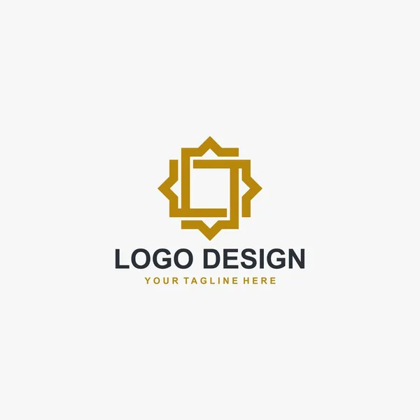 Design Logotipo Ornamento Islâmico Ilustração Vetorial Modelo Árabe — Vetor de Stock