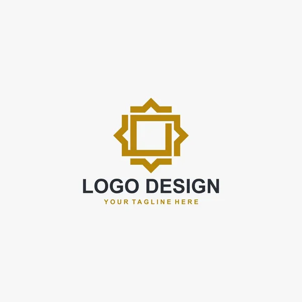 Design Logotipo Ornamento Islâmico Ilustração Vetorial Modelo Árabe — Vetor de Stock