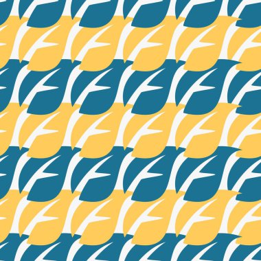 Kusursuz yaprak desenli vektör. Tam renkli tasarım illüstrasyonu.