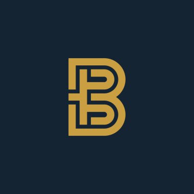 İlk harf B logo tasarım vektörü. Teknik logo tasarımı.