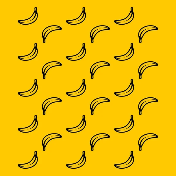 Desenho Vetor Padrão Banana Textura Design Natural — Vetor de Stock