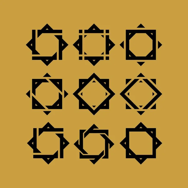 Geometrisches Islamisches Ornamentvektordesign Set — Stockvektor