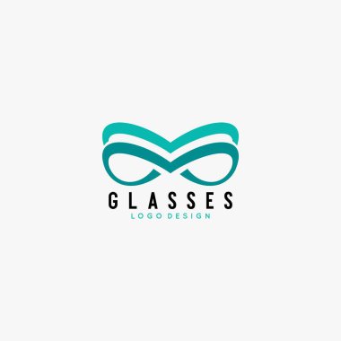 Gözlük simgesi logo tasarım vektörü. Optik logo tasarımı.