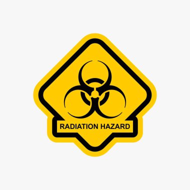 Radiation hazard icon nuclear warning sign vector design. clipart