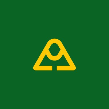 üçgen soyut logo tasarım vektörü.