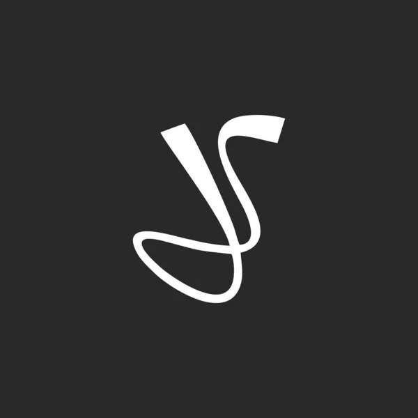 List Monogram Logo Wektor Projektu — Wektor stockowy