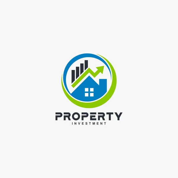 Wektor Projektowania Logo Inwestycji Nieruchomościowych Projekt Logo Nieruchomości — Wektor stockowy