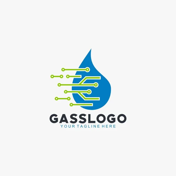 Wektor Projektowania Logo Gazu Oleju — Wektor stockowy