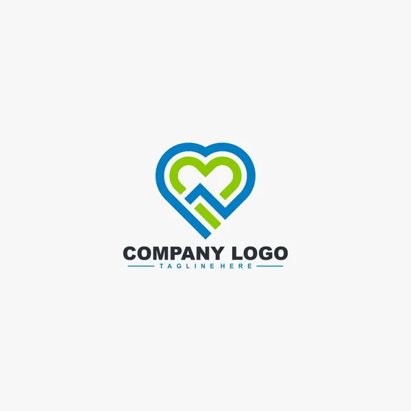 Amor Vector Diseño Del Logotipo Caridad — Vector de stock