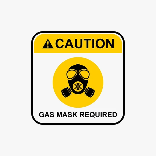 Gasmasken Symbol Biohazard Warnsymbol Designvektor — Stockvektor
