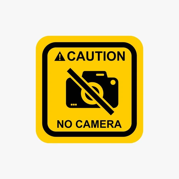 Camera Sign Warning Icon Design Vector — Stock Vector
