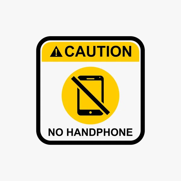 Icona Del Telefono Cellulare Modalità Silenziosa Segno Avvertimento Vettoriale Progettazione — Vettoriale Stock