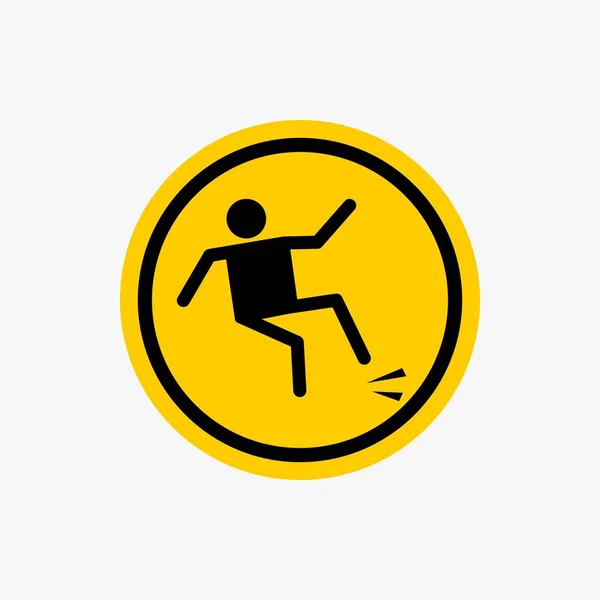 Wet Floor Sign Warnung Symbol Design Vektor — Stockvektor