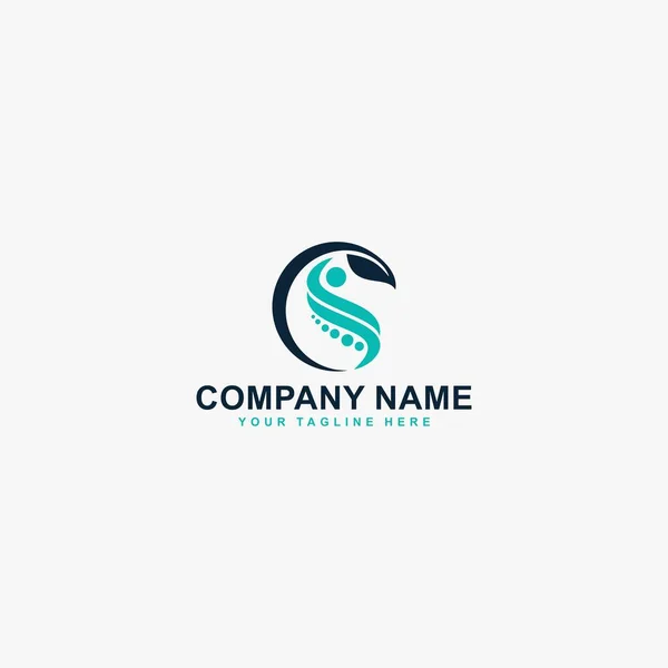 Vettore Progettazione Del Logo Rilievo Del Dolore Simbolo Illustrazione Lettera — Vettoriale Stock
