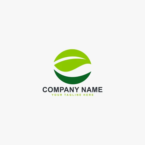 Zielony Wektor Projektu Logo Liści Symbol Ilustracji Litery Pozostawia Ikonę — Wektor stockowy