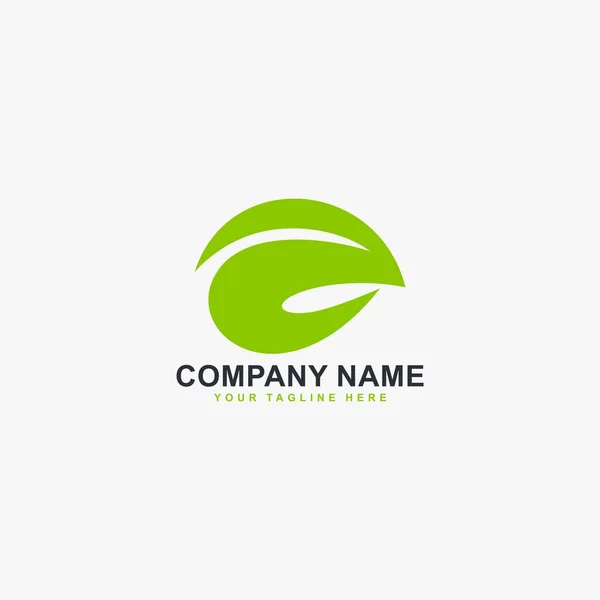 Zielony Wektor Projektu Logo Liści Symbol Ilustracji Litery Pozostawia Ikonę — Wektor stockowy