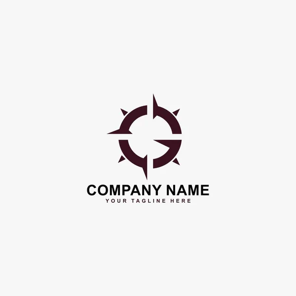 Pusula logo tasarım vektörü. Monogram G soyut işaret sembolü.