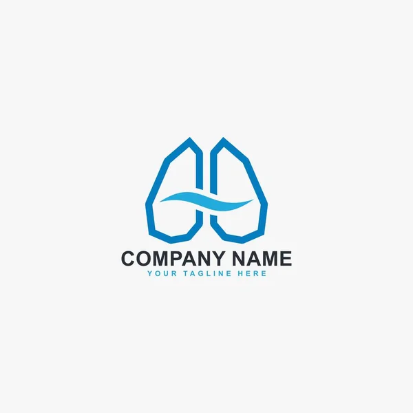 Breathe Logo Design Vector Lungs Care Clinic Abstract Logo Symbol — Stock Vector