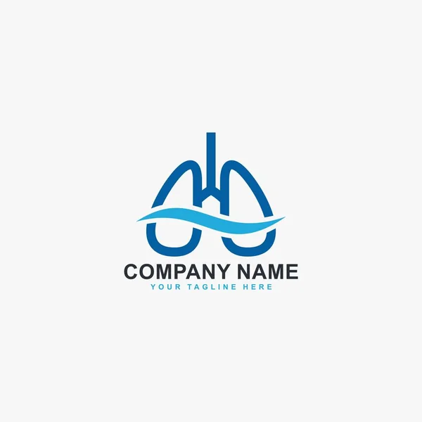 Respiri Vettore Progettazione Logo Polmoni Cura Clinica Logo Astratto Simbolo — Vettoriale Stock