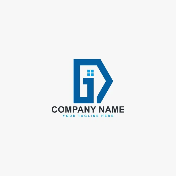 List Wektor Projektowania Logo Abstrakcyjny Symbol Nieruchomości Logo Monogramu Zarys — Wektor stockowy