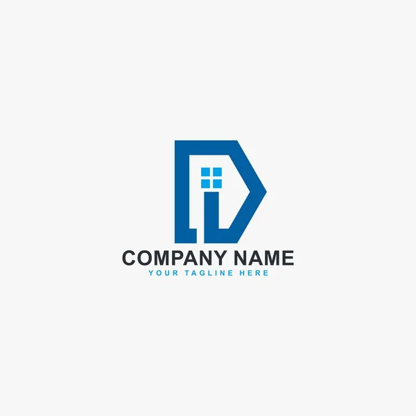 Lettera Logo Design Vector Simbolo Astratto Immobiliare Logo Monogramma Tipo — Vettoriale Stock