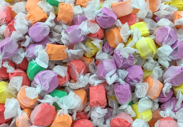 Saltwater Taffy Candy Background. — Stock Photo, Image