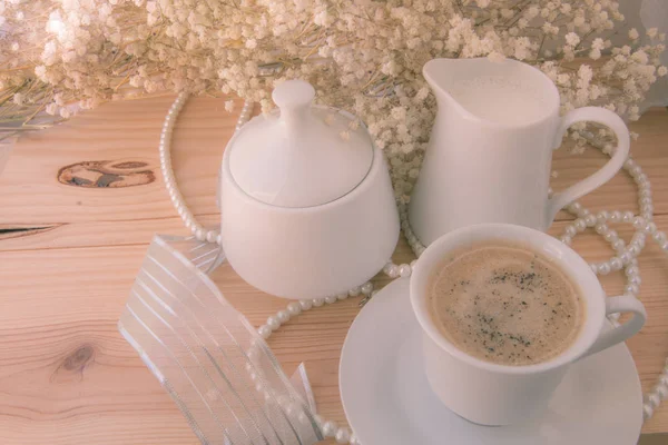 Kaffe på morgonen. — Stockfoto