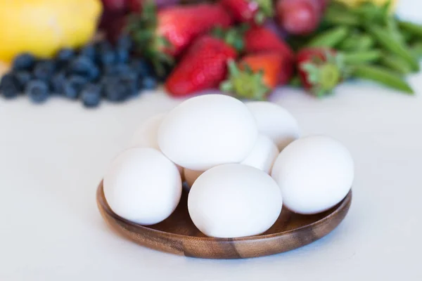 Huevos, frutas y hortalizas . — Foto de Stock