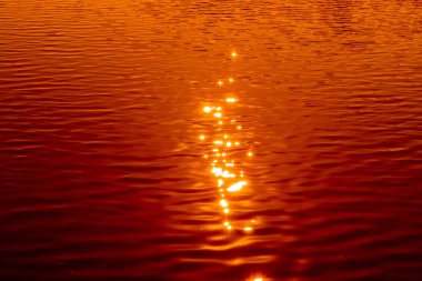 Su yüzeyindeki güneş ışığı yansıması.