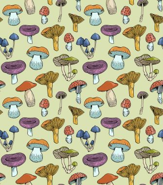 Dikişsiz mantar deseni 