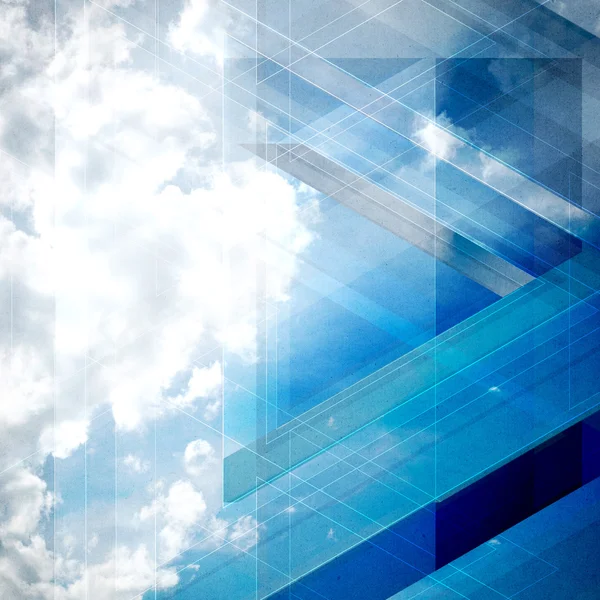 Wolken Triangulation Hintergrund. Geometriedesign. Papier strukturiert — Stockfoto