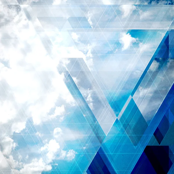 Wolken Triangulation Hintergrund. Geometriedesign. Papier strukturiert — Stockfoto