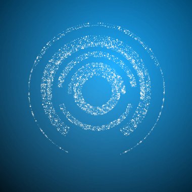 Techno geometrik vektör daire Modern bilimin arka plan