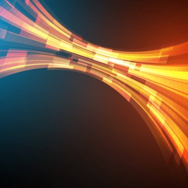 Techno geometrik vektör daire Modern bilimin arka plan