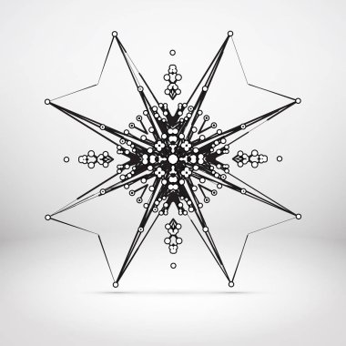 Soyut geometrik çokgen şekli. Fütüristik teknoloji vektör bilim arka plan. Bağlantı noktaları ve çizgileri yapısı