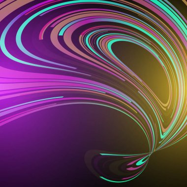 Techno geometrik vektör eğrisi Modern bilimin arka plan