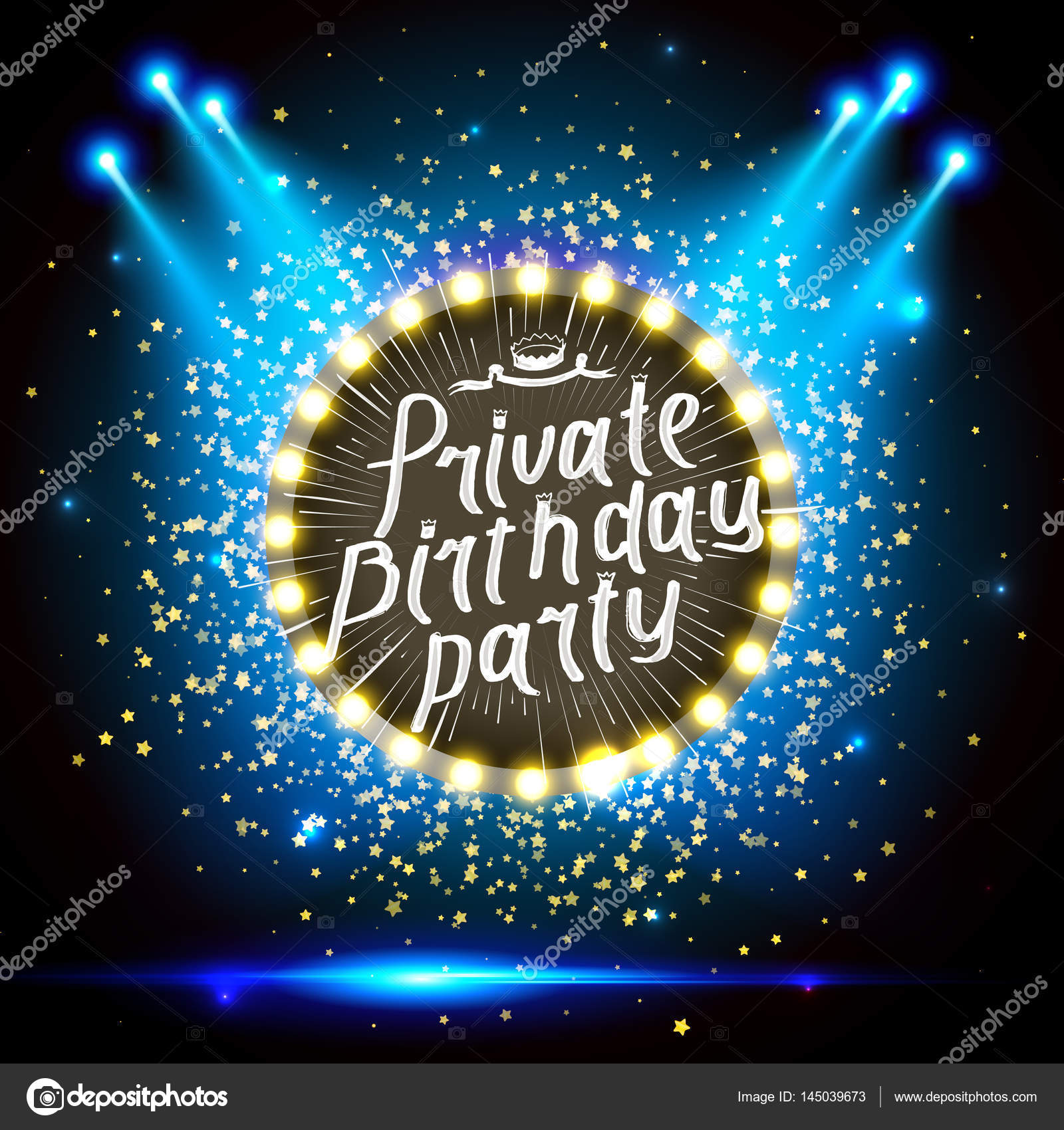 show-background-private-birthday-party-brush-script-style-hand