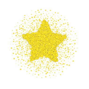 Beyaz zemin üzerine altın vektör yıldız afiş. Altın şablon star afiş, VIP kartı, özel için. Yıldız tozu. Stardust kıvılcım arka plan üzerinde patlama. Vektör çizimi 3d